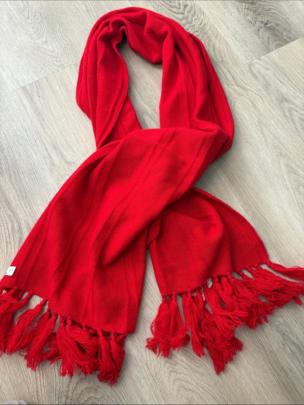 Vintage Aldo Bruzzichelli Italy for Jacobson’s Red Lambswool Scarf holiday cozy